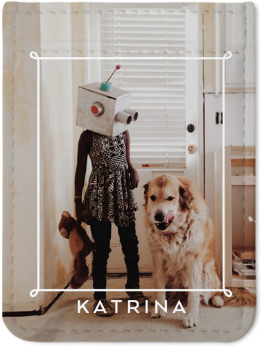 Doodle Border Phone Card Holder, White, white