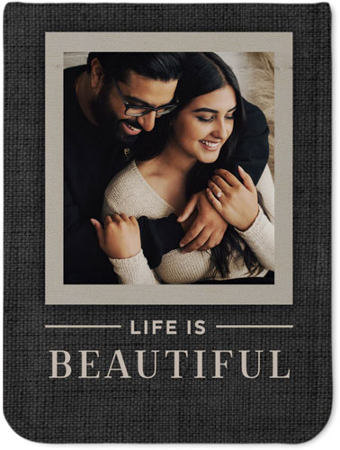 Life Is Beautiful Phone Card Holder, Beige