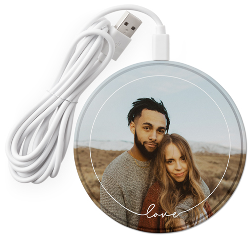 Circle Love Wireless Phone Charger, White