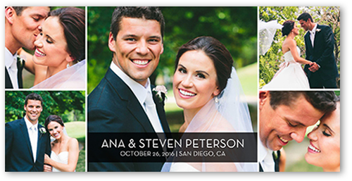 Gallery Of Matrimony Wedding Announcement, Black, 100% Recycled Cardstock , Square