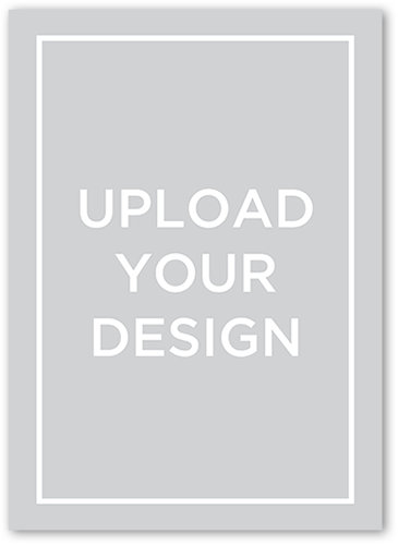 Upload Your Design Christmas Card, White, Luxe Double-Thick Cardstock, Square