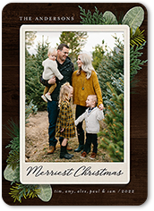 pine frame christmas card