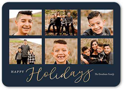 Gleeful Gallery Holiday Card, Rounded Corners