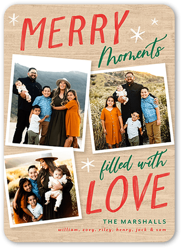 Moving Moments Holiday Card, Brown, 5x7 Flat, Christmas, Signature Smooth Cardstock, Rounded