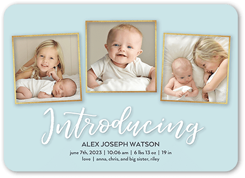 Blue Birth Announcements
