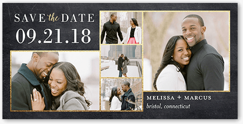 Found Each Other Save The Date, Grey, 4x8 Flat, Signature Smooth Cardstock, Square