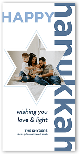 Modern Star Hanukkah Card, Square Corners