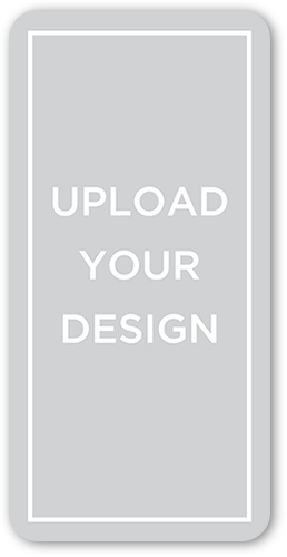 Upload Your Design Christmas Card, White, Standard Smooth Cardstock, Rounded