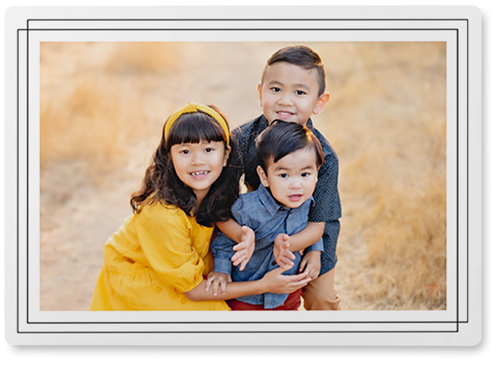 Forever Framed Border Photo Tile, Metal, 5x7, White