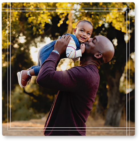 Intersecting Ways Photo Tile, Metal, 8x8, White, white