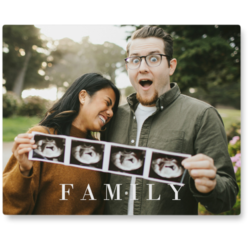 Absolute Family Photo Tile, Metal, 8x10, White, white