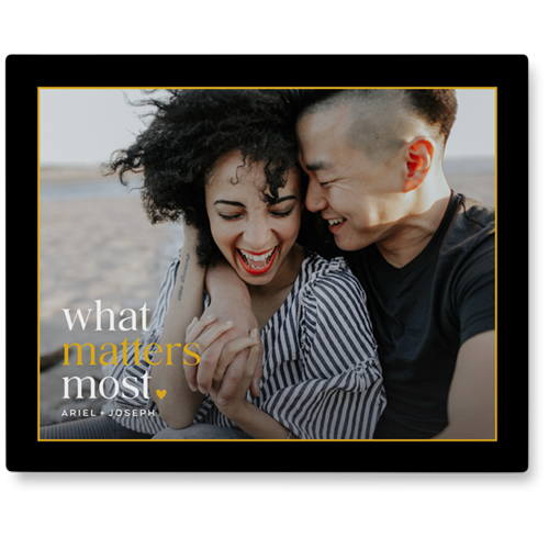 What Matters Most Photo Tile, Metal, 8x10, Black