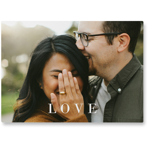 Absolute Love Photo Tile, Metal, 10x14, White