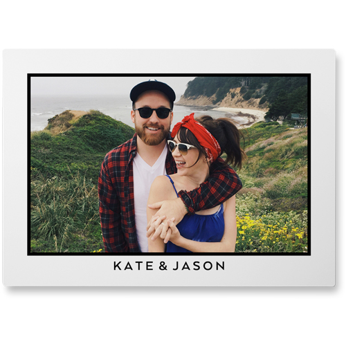 Framed Memento Photo Tile, Metal, 10x14, White