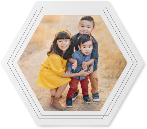 Forever Framed Border Photo Tile, Metal, 7x8, White