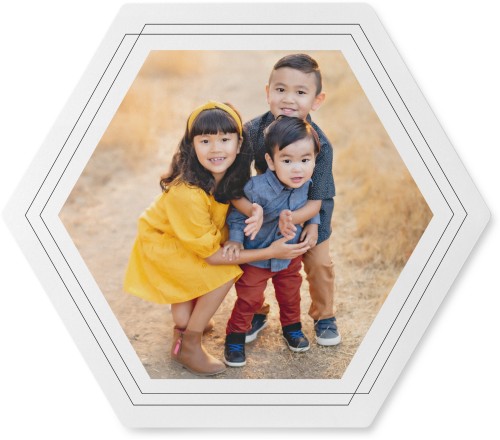 Forever Framed Border Photo Tile, Metal, 7x8, White