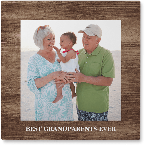 Countryside Photo Tile, Metal, 12x12, Brown, brown