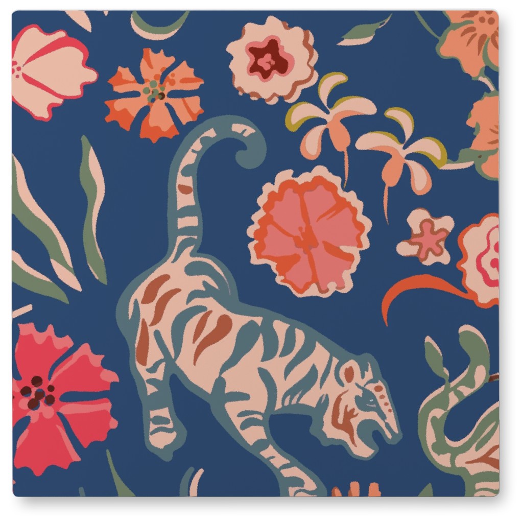 the Tigers Utopia - Multi Photo Tile, Metal, 8x8, Multicolor