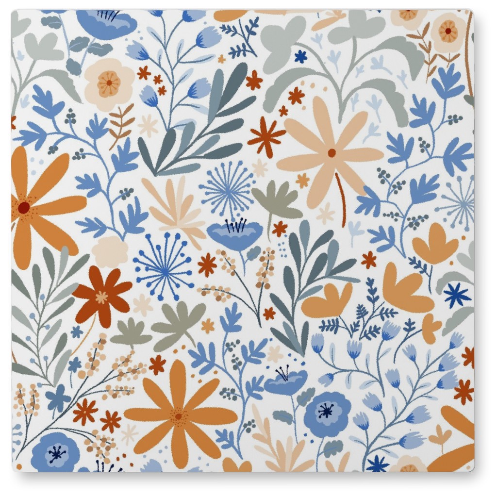 Floral Dance - Multi Photo Tile, Metal, 8x8, Multicolor