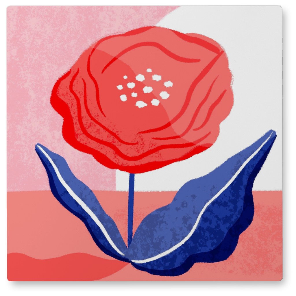 Surreal Flower - Multi Photo Tile, Metal, 8x8, Multicolor