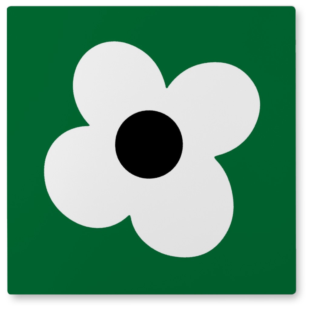 Max Daisy Photo Tile, Metal, 8x8, Green
