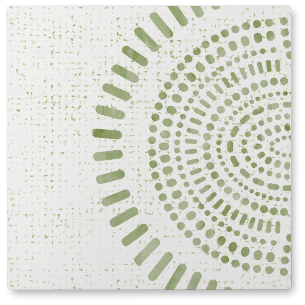 Half Moon Photo Tile, Metal, 8x8, Green