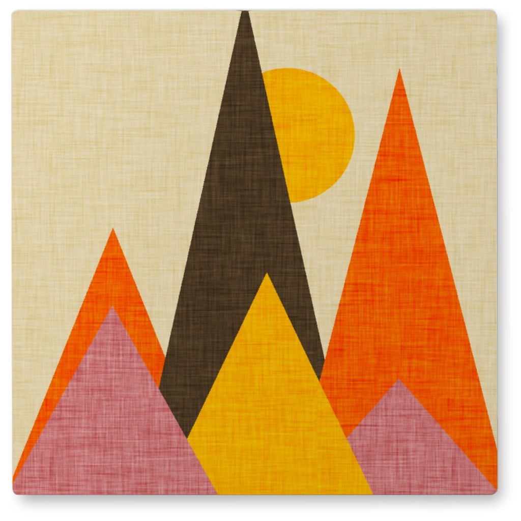 Linen Mountain - Multi Photo Tile, Metal, 8x8, Multicolor