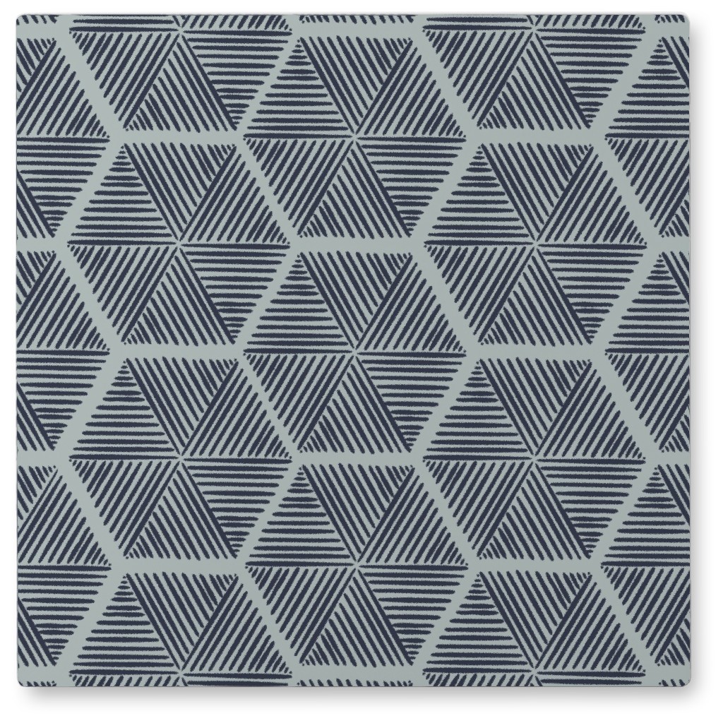 Honeycomb Photo Tile, Metal, 8x8, Blue