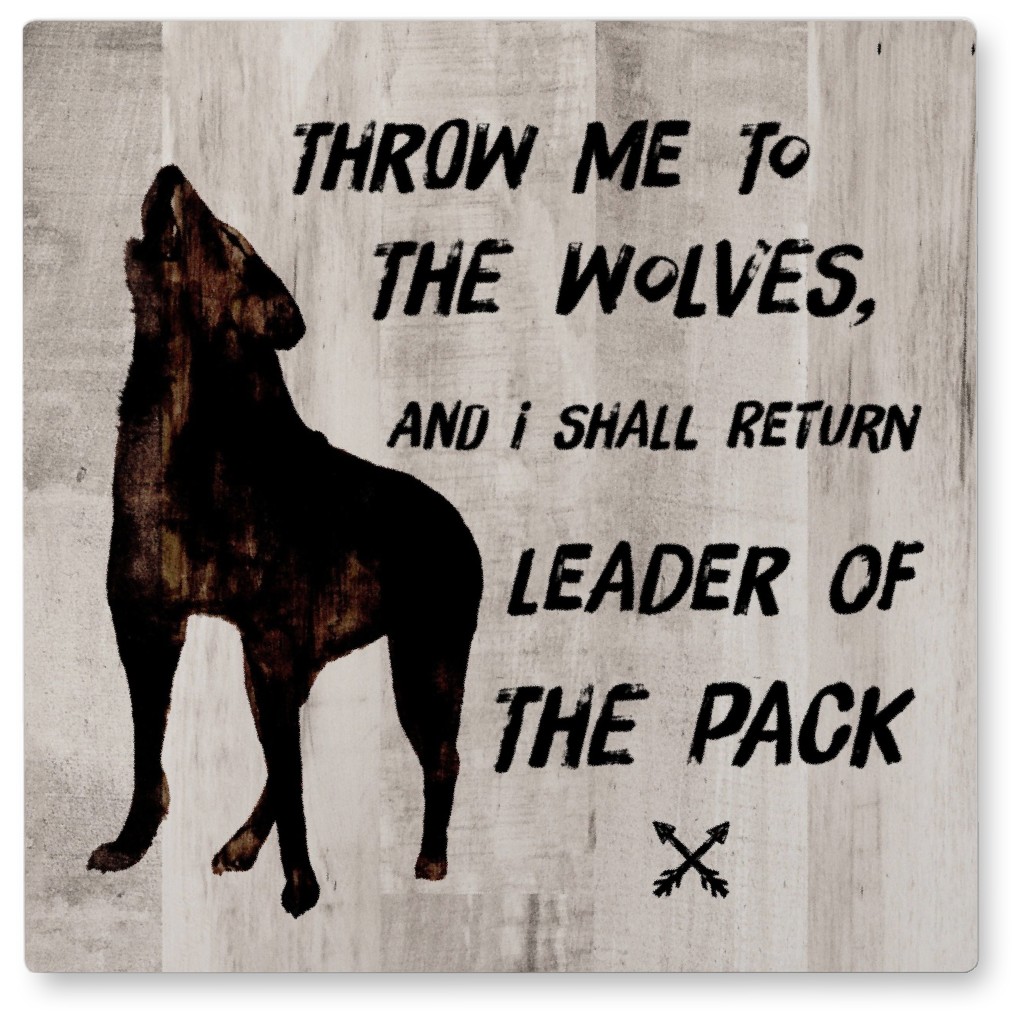 Leader of the Pack - Gray Photo Tile, Metal, 8x8, Gray, Gray