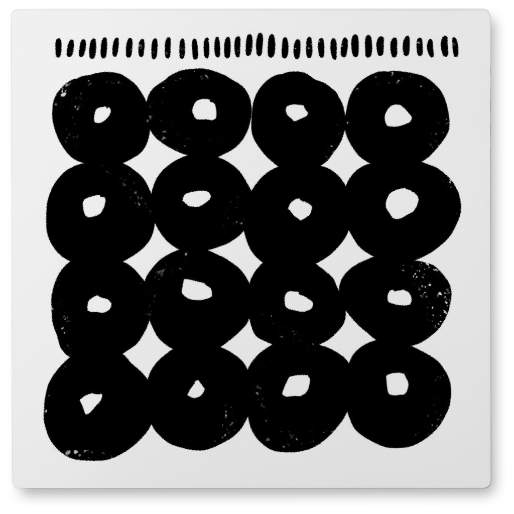 Study - Neutral Photo Tile, Metal, 8x8, Black, Black