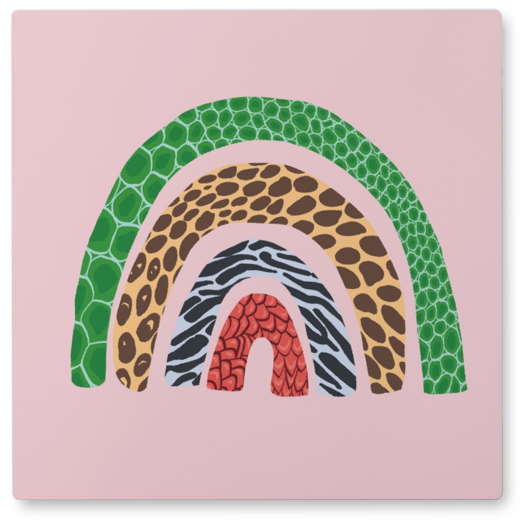 Animal Rainbow - Multi Photo Tile, Metal, 8x8, Multicolor