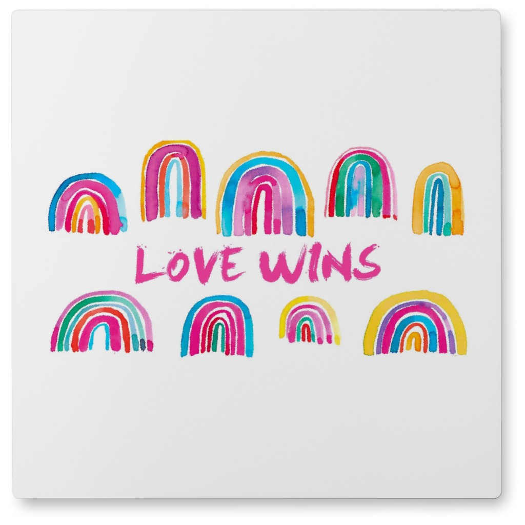 Love Wins Rainbows - Multi Photo Tile, Metal, 8x8, Multicolor