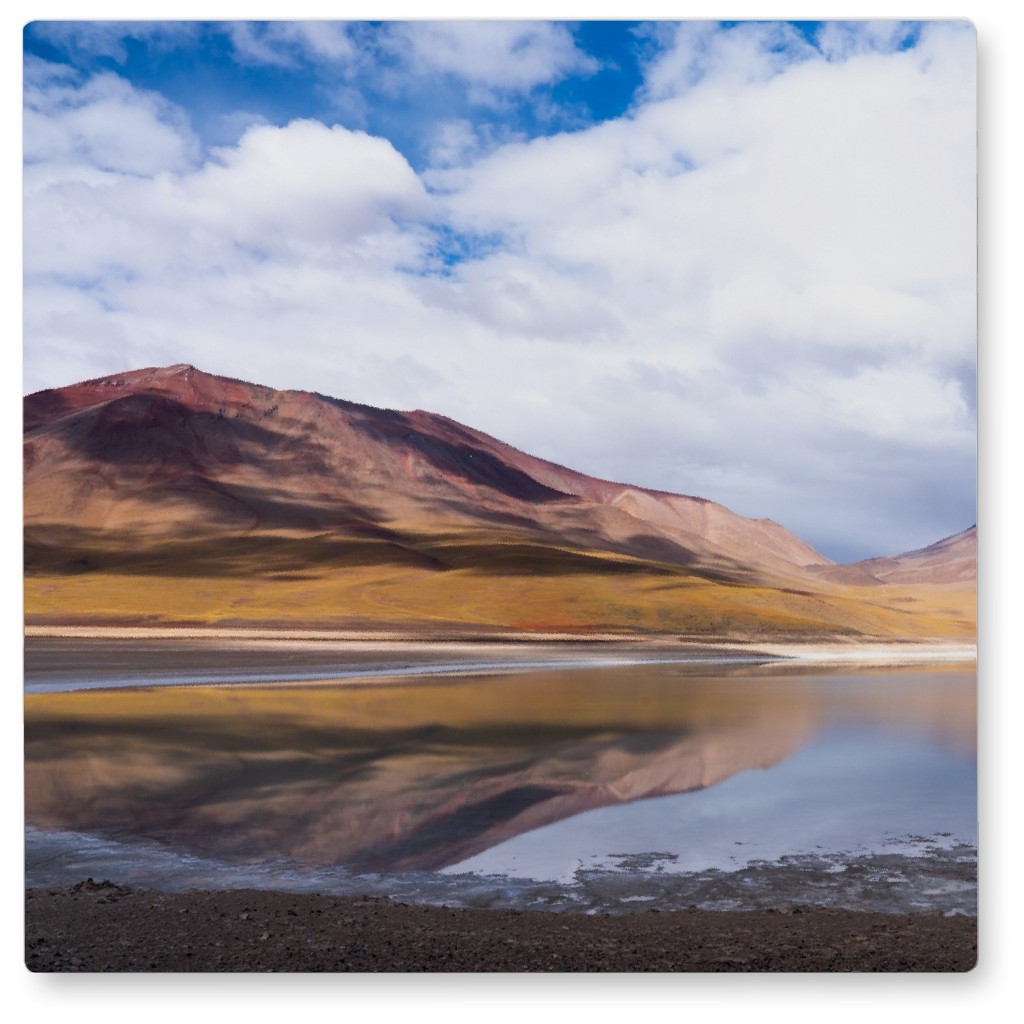 Highland Reflection Photo Tile, Metal, 8x8, Blue