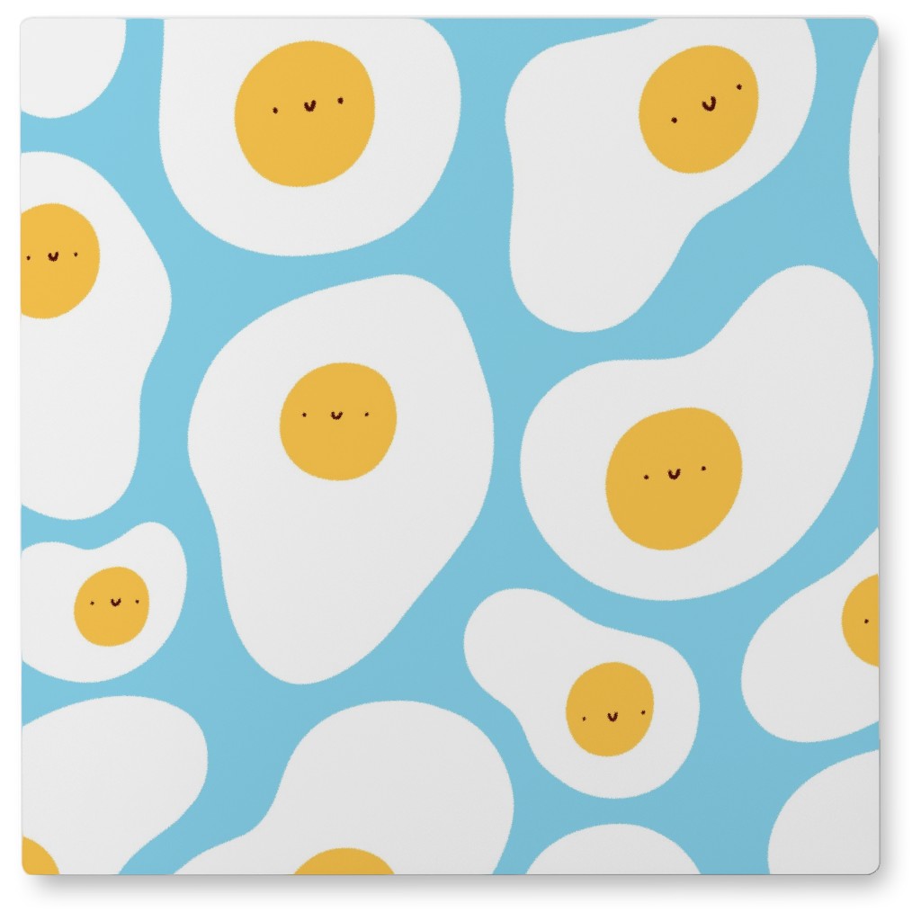 Cute Fried Eggs Blue Photo Tile Shutterfly
