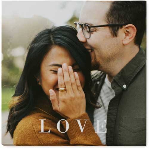 Absolute Love Photo Tile, Canvas, 8x8, White