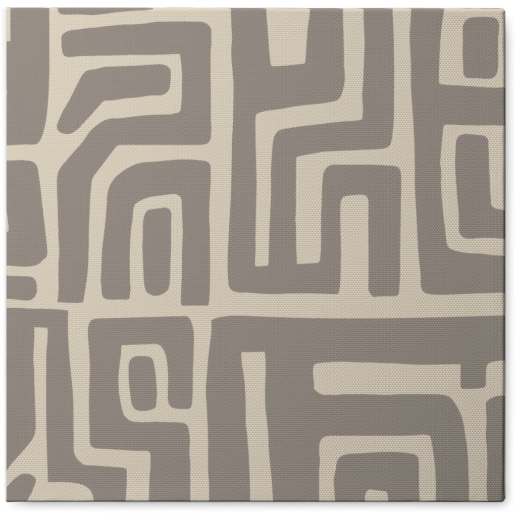 Maze Photo Tile, Canvas, 8x8, Gray