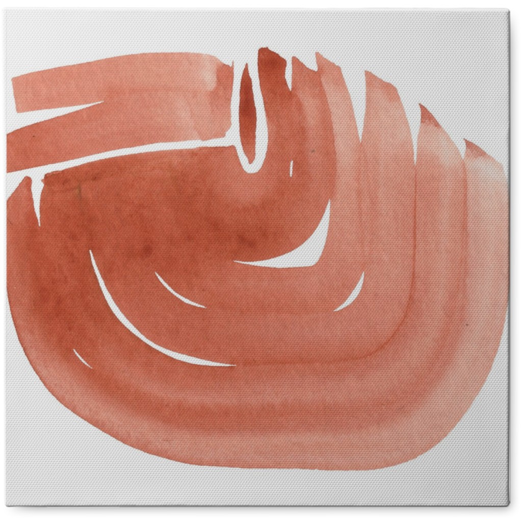 Red Watercolor Arches Photo Tile, Canvas, 8x8, Red