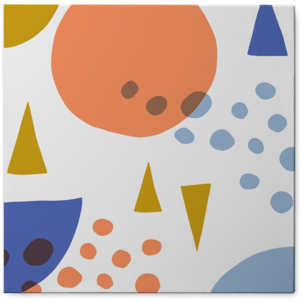Abstract Circles and Triangles - Multi Photo Tile, Canvas, 8x8, Multicolor