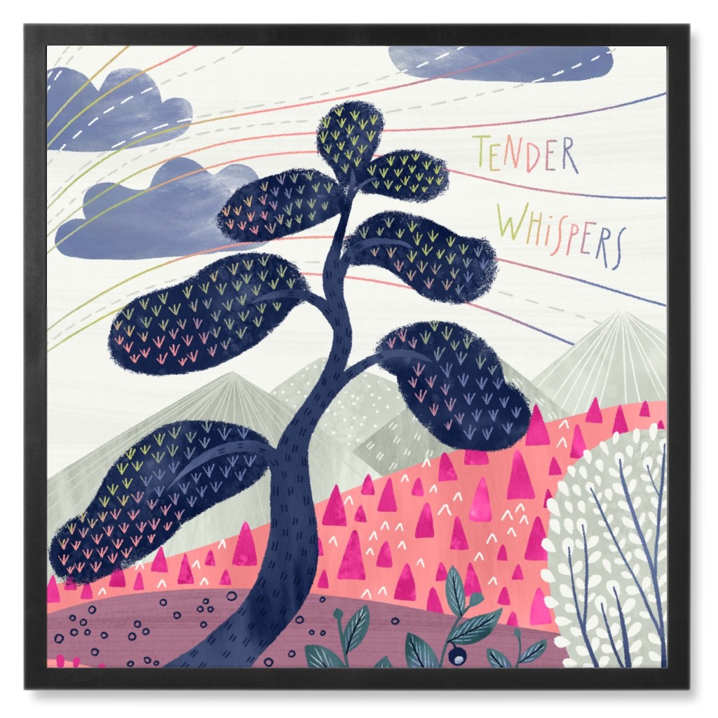 Evening - Multi Photo Tile, Black, Framed, 8x8, Multicolor