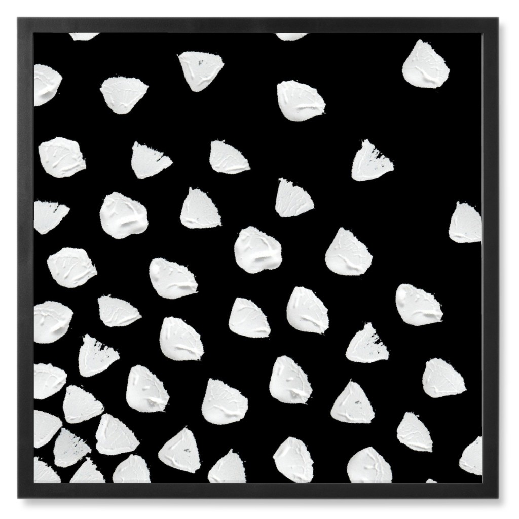 Paint Splotches Photo Tile, Black, Framed, 8x8, Black