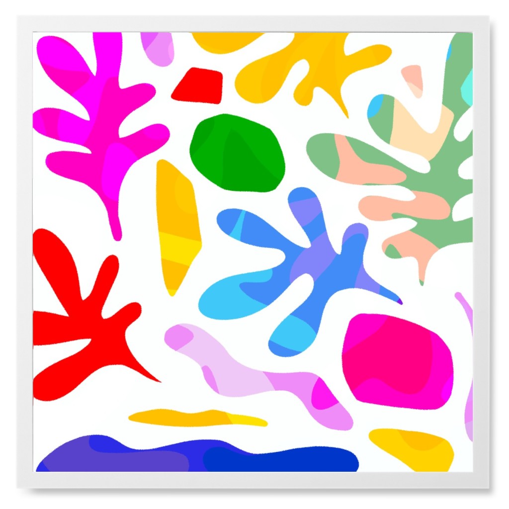 Summer Nature Love Matisse Style - Multi Photo Tile, White, Framed, 8x8, Multicolor