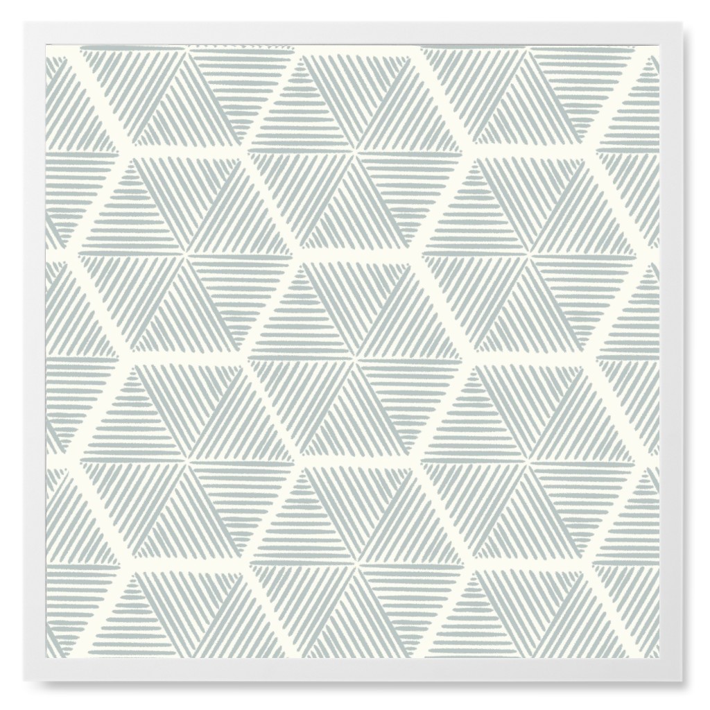 Honeycomb Photo Tile, White, Framed, 8x8, Gray