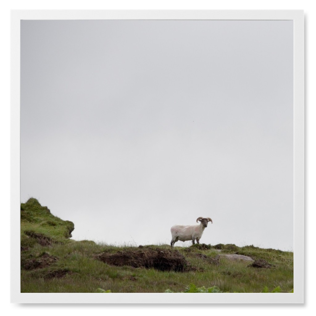 Looking Out Over the Pass Photo Tile, White, Framed, 8x8, Gray, Gray