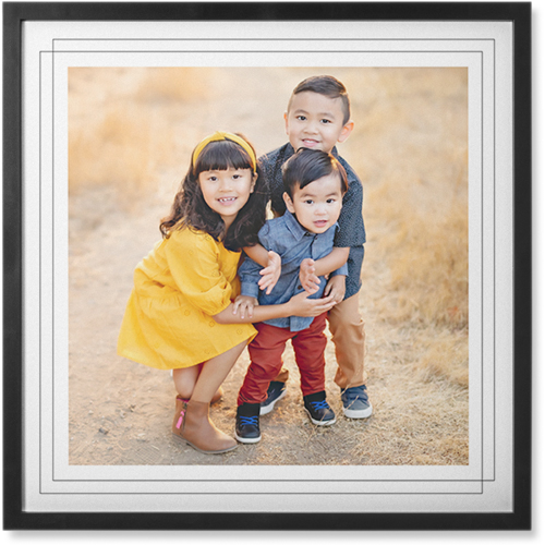 Forever Framed Border Photo Tile, Black, Framed, 8x8, White