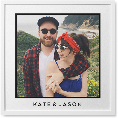 Framed Memento Photo Tile, White, Framed, 8x8, White, white