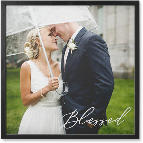 Pure Blessed Photo Tile, Black, Framed, 8x8, White, white
