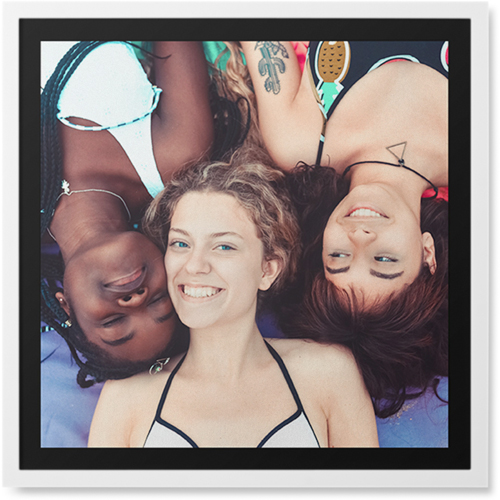 One Frame Photo Tile, White, Framed, 8x8, Multicolor
