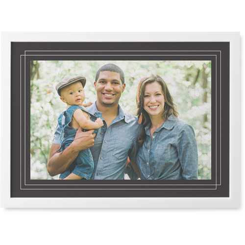 Forever Framed Photo Tile, White, Framed, 5x7, Gray