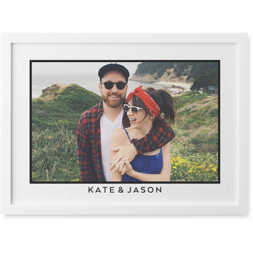 Framed Memento Photo Tile, White, Framed, 5x7, White, white