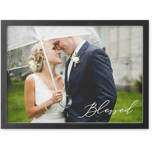 Pure Blessed Photo Tile, Black, Framed, 5x7, White, white